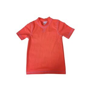 Mini Boden Rash Guard Swim Shirt Sz 7-8 Yr Top Classic Orange Short Sleeve